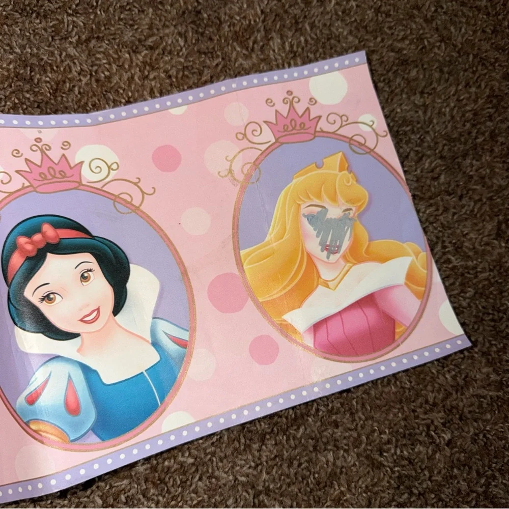 Vintage Disney Princess Pink Wall Paper